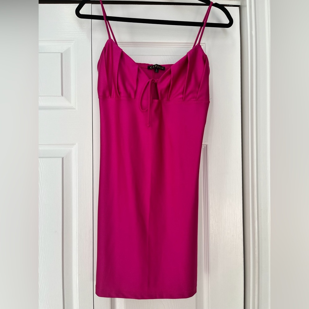 NWOT Cefian Pink Lined Dress
